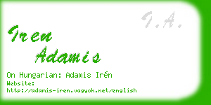 iren adamis business card