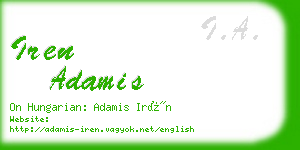 iren adamis business card